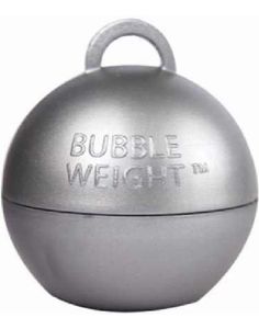 Bubble Weight - Sølvfarget Ballongvekt med Festering