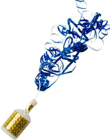 6 stk Party Poppers - Blå