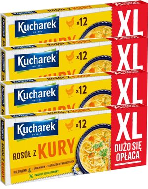 12 Pakker med Kucharek Chicken Bouillon - 12x12 stk Kylling Buljongterninger 1,44 kg (Polen)