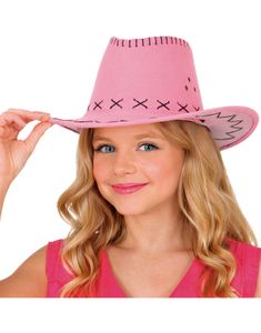 Rosa Cowboyhatt med Sømdetaljer til Barn