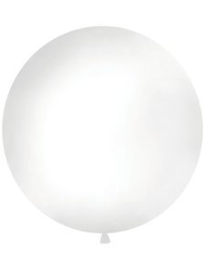 HVIT Pastellfarget Rund JUMBO Ballong 1 meter