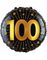 Jubileum Folieballong - Rund Svart og Gullfarget Folieballong 46 cm