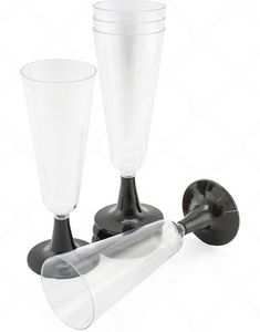 5 stk 140 ml Gjenbrukbare Gjennomsiktige Champagneglass med Stett i Plast