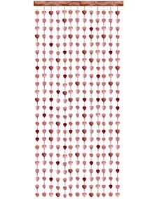 Rosegullfarget Dørforheng med Hjerter 100x245 cm