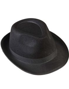 Svart Fedora Mafiahatt