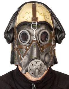 Mann med Gassmaske Latexmaske