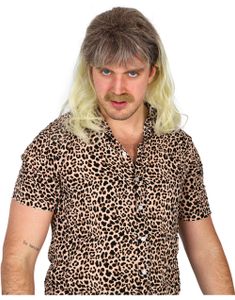 Blond Og Brun 80-talls Hockeysveis Parykk (Mullet King)