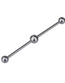 Ørebarbell m/Kule i Midten - Steel