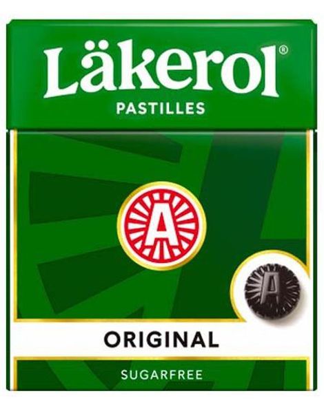 Läkerol Original Sugarfree / Sukkerfrie Pastiller med Lakrissmak 25 gram