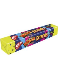 Barratt Wham Extreme Bar - Karameller med Bringebærsmak og Kjempesure Krystaller 25 gram