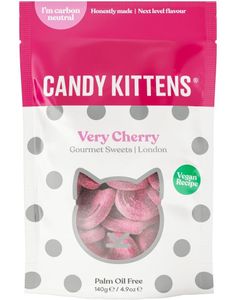 Candy Kittens Very Cherry - Vegansk Vingummi med Sur Kirsebærsmak 140 gram
