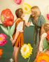 Blomst-formet Folieballong 53x96 cm