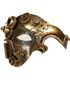Half-Face Steampunk Gullfarget Maske
