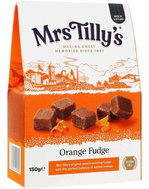 Mrs Tilly's Scottish Orange Fudge - Fudge med Appelsinsmak i Gaveeske 150 gram