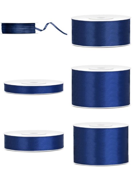 Satengbånd Navy Blå