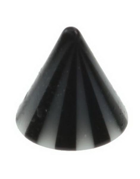 Stripete Spike Black - 3 mm Akrylkule til 1,2 mm stang