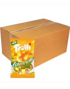 DATOVARE - 21 stk Trolli Flavor Bomb Mango - Geleballer med Surt Flytende Fyll - Hel Eske 1,57 kg