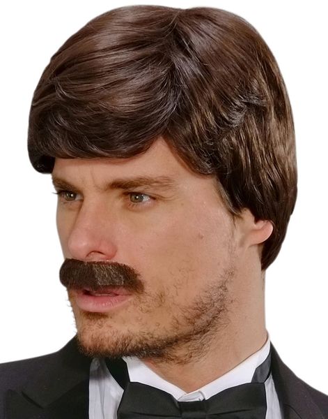 Brun George Deluxe Parykk - Kan Styles!