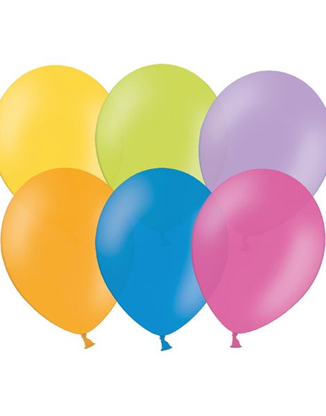 100 stk 13 cm MEGAPACK - Små Ballonger Assorterte Farger