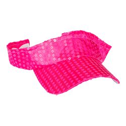 Neon Rosa Solskjerm med Paljetter