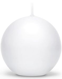 Hvitt Kuleformet Stearinlys 6 cm