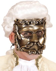 Bronsefarget Casanova Øyemaske