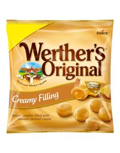 Werthers Original Creamy Filling - Karamell-Sukkertøy med Flytende Karamellfyll 110 gram