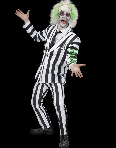 Beetlejuice Lisensiert Herrekostyme
