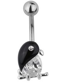 Rio de Janeiro Bird Navlepiercing - Svart