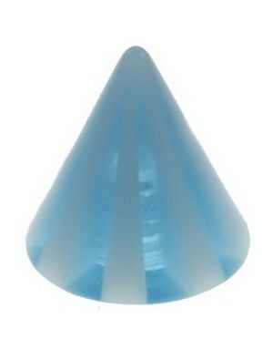 Stripete Spike Blue - 3 mm Akrylkule til 1,2 mm stang