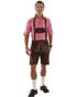 Autentisk Brun Kort Lederhosen i 100% Kvalitetskinn - Strl M/L