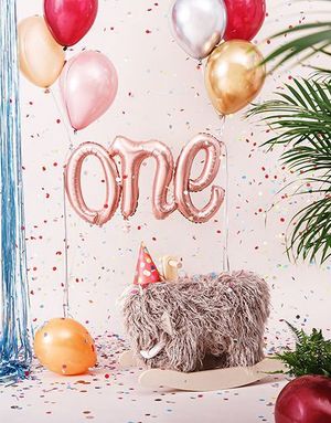 One - Gullullfarget Folieballonger 30 cm