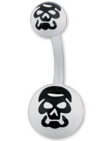 Demon Hvit Navlepiercing
