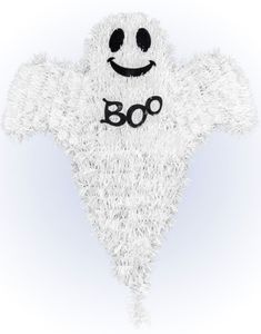 Spøkelse Veggdekorasjon med "Boo" Tekst 32x37 cm