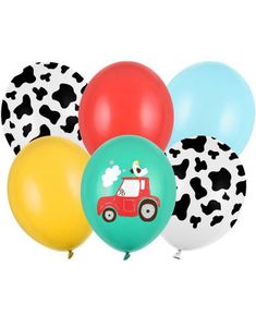 6 stk 30 cm Ballonger - Ballongbukett med Gårdstema