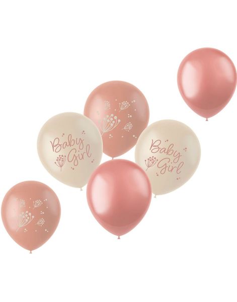6 stk 33 cm Miks Ballonger - Baby Girl 