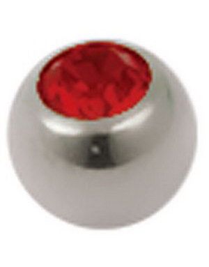 Single Diamond Red - 3 mm Titankule til 1,2 mm stang