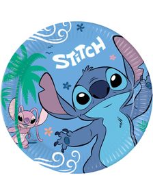 8 stk Tallerkener 23 cm - Stitch & Angel