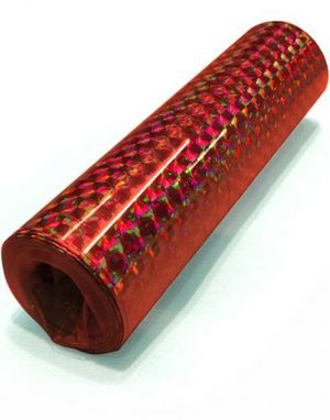 Rød Metallisk Holografisk Serpentin