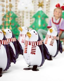 Pingving med Skjerf Folieballong 29x42 cm