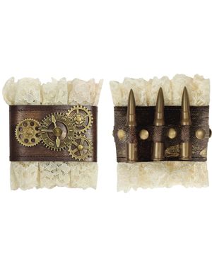 Steampunk Mansjetter med Blonder