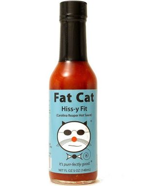 Fat Cat Hiss-y Fit - Kjempesterk Carolina Reaper Chilisaus 148 ml (USA)