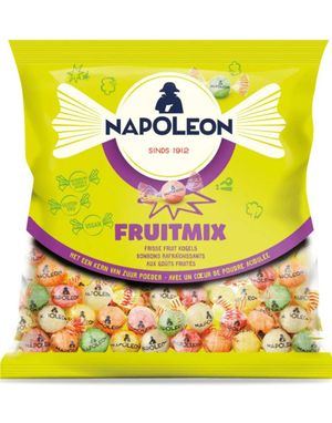 1 kg Napoleon Kanonkuler - Runde Sukkertøy i Forskjellige Sure Fruktsmaker