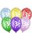 Flerfargede Tallballonger 1-80 - 30 cm
