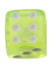 Terning Gul - 5 mm Akrylkuletil 1,6 mm stang
