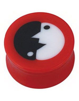 Modern Yin Yang - Rød Akryl Plugg