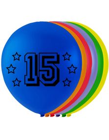 15 tall - 8 stk Flerfargede Ballonger 26 cm
