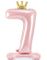 Lys Rosa Tall Folieballonger med Krone 84 cm