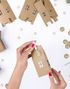 24 stk Julehus Advent-Bokser / Julekalender med Tags, Klyper og Hyssing