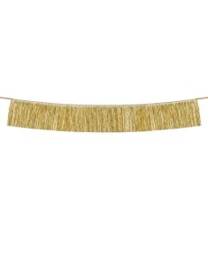 Skinnende Gullfarget Frynsebanner 1,35 meter